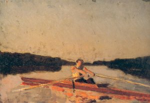 Max Schmitt in a Single Scull (sketch)