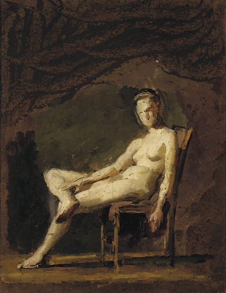 Female nude figure study for Arcadia