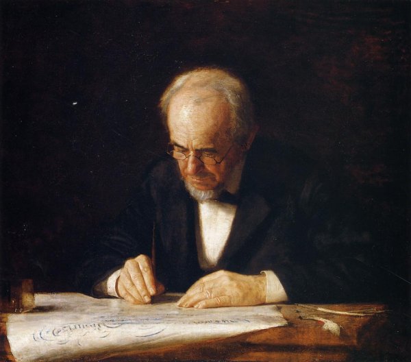 The Writing Master - Portrait of the Artist's Father